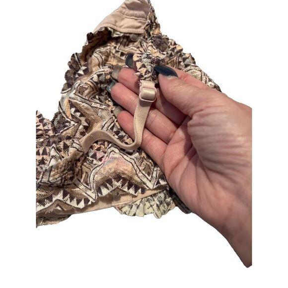 PINK Victoria's Secret Womens Lace Bralette Lightly Lined Brown Tan Size Small - Picture 4 of 8